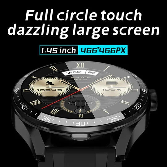 PowerBand GT5 - 2 in 1 Smartwatch + Earbuds