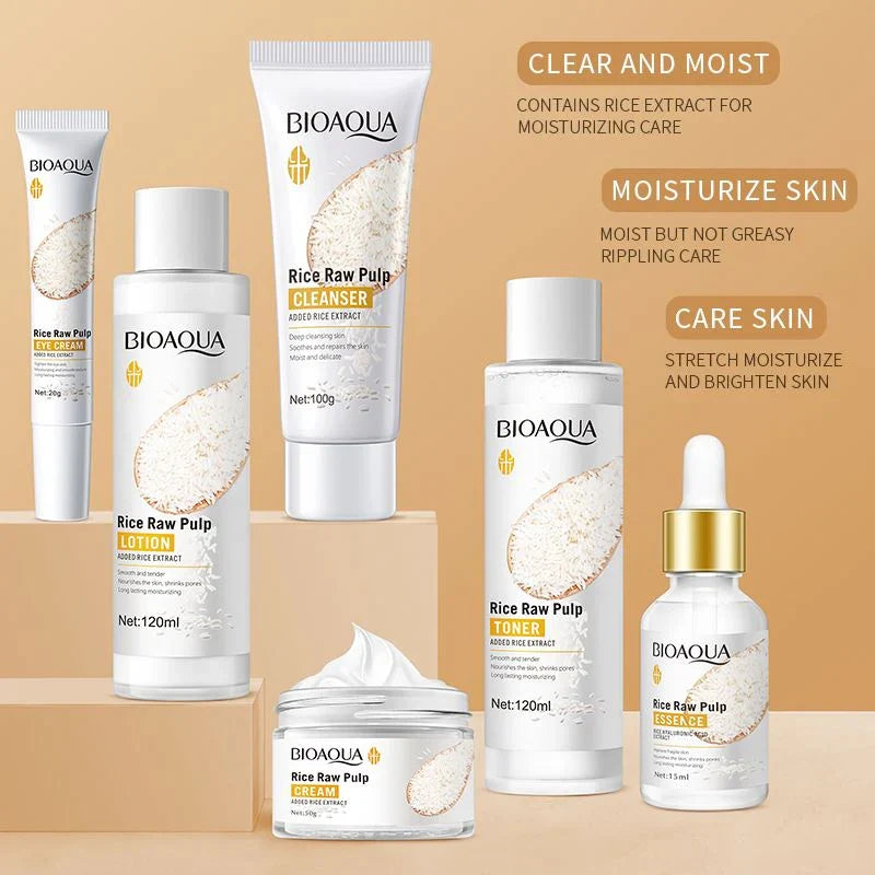 BIOAQUA - Rice Raw Pulp Rejuvenating Set